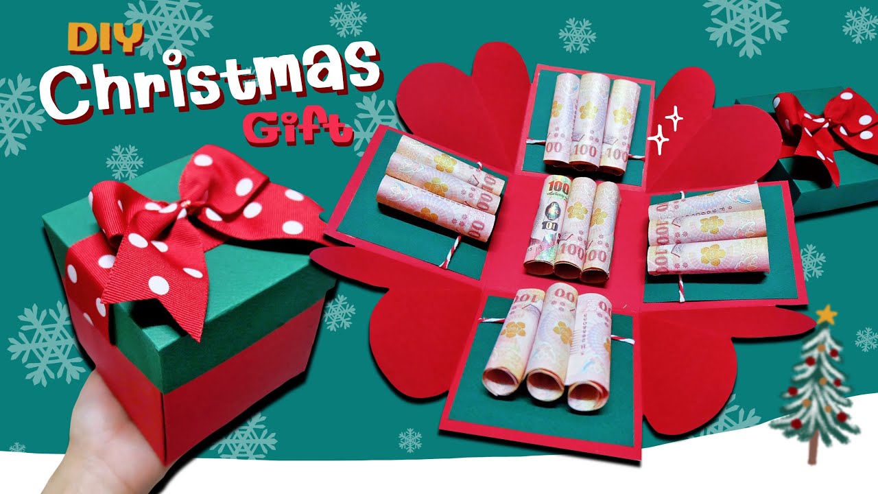 ทำกล่องระเบิดของขวัญเซอร์ไพรส์ ต้อนรับวันคริสต์มาสและปีใหม่ | DIY Christmas Gift 2021