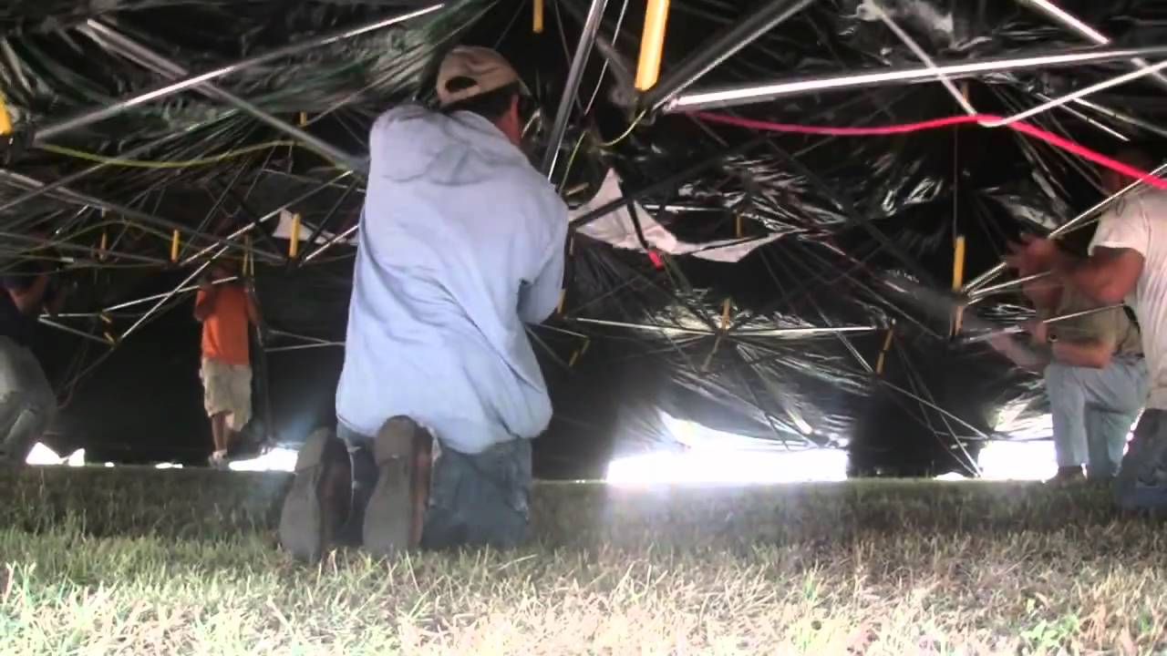 Deployment of HDT Model 8D36  Large Dome Shaped Shelter