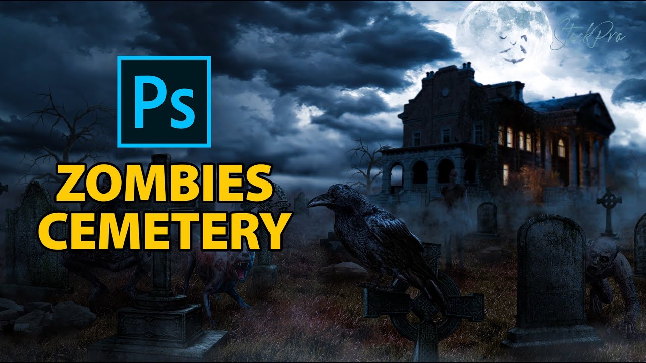 Zombies Cemetery Effect Tutorial Photoshop - Photoshop Tutorial