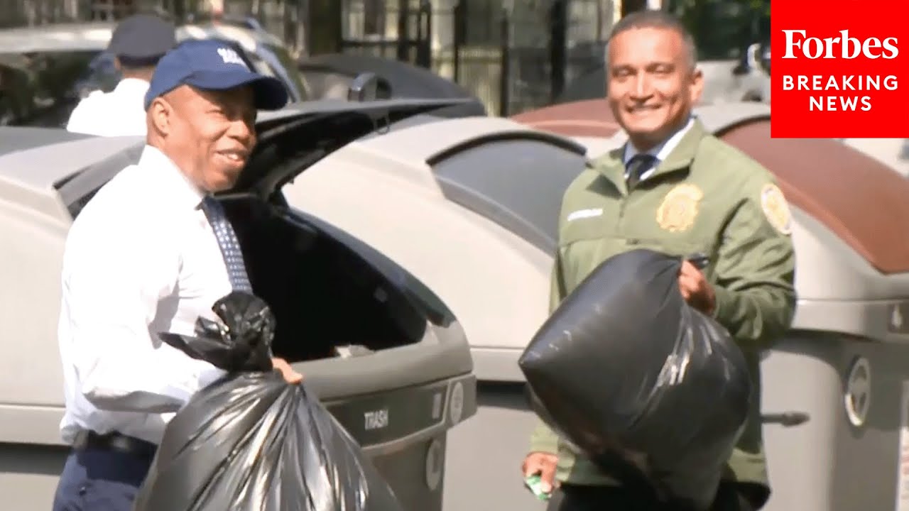'We're Really Going Back To The Future': NYC Mayor Adams Touts 100% Containerized Trash Program