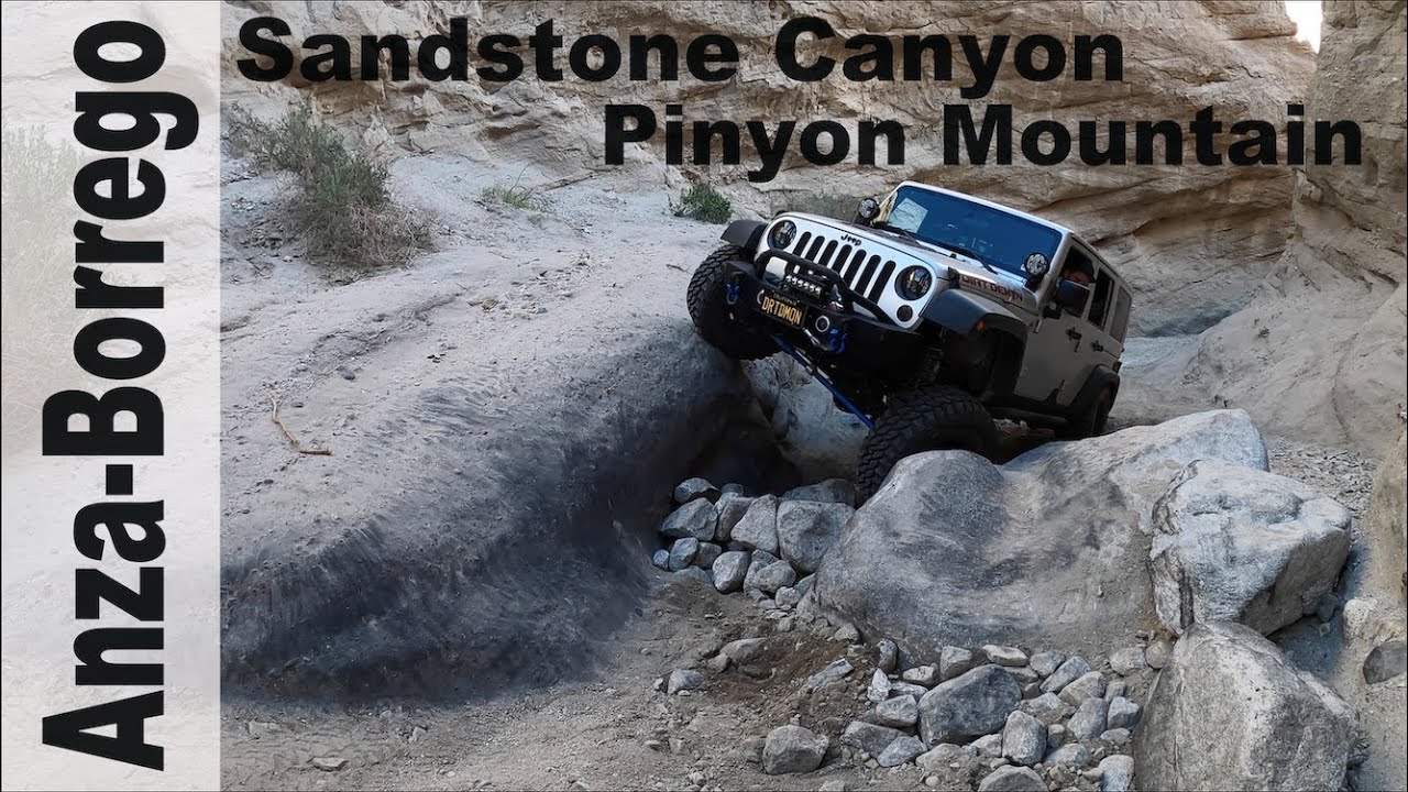 Pinyon Mountain & Sandstone Canyon in Anza-Borrego  / Jeep Wrangler JKUs and a JLU
