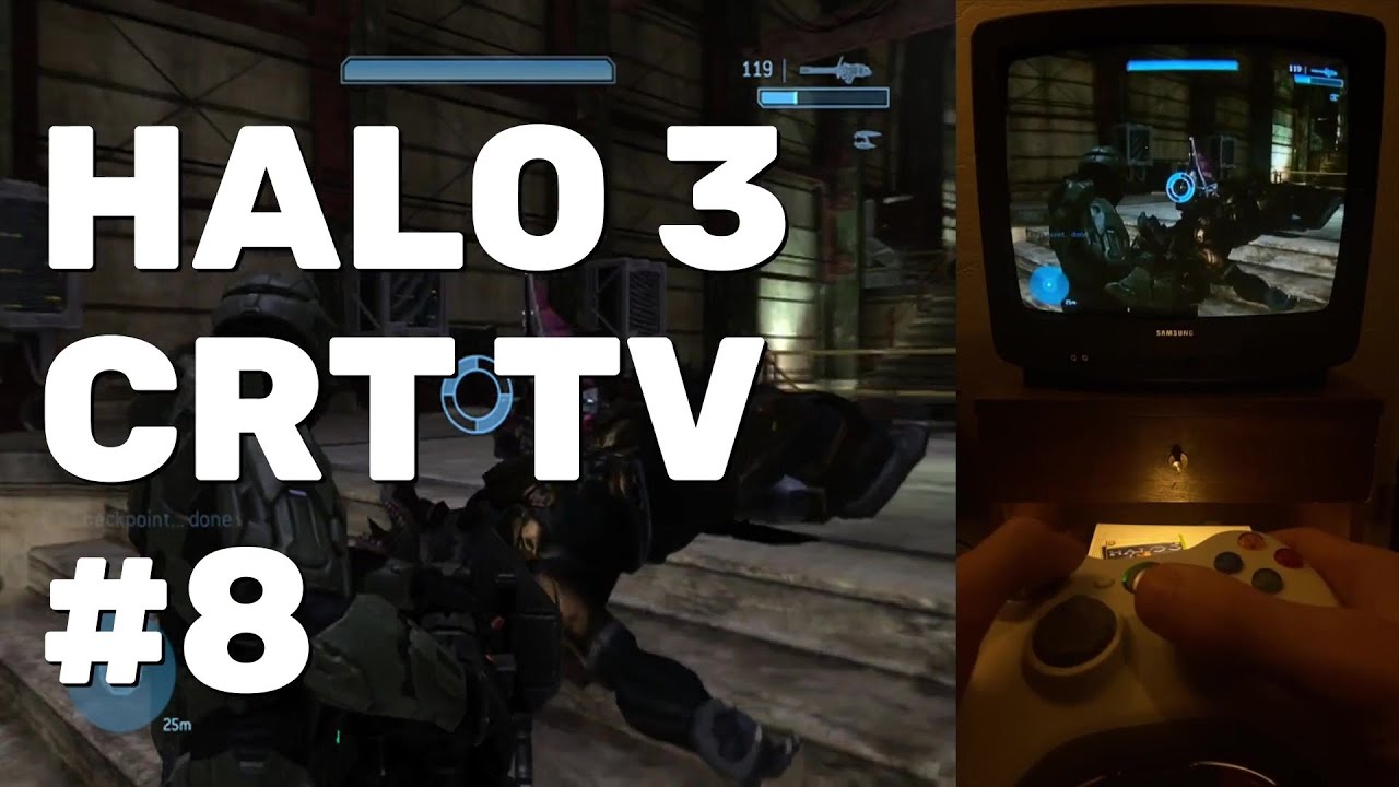 Halo 3 Walkthrough Part 8 (Xbox 360 CRT TV)