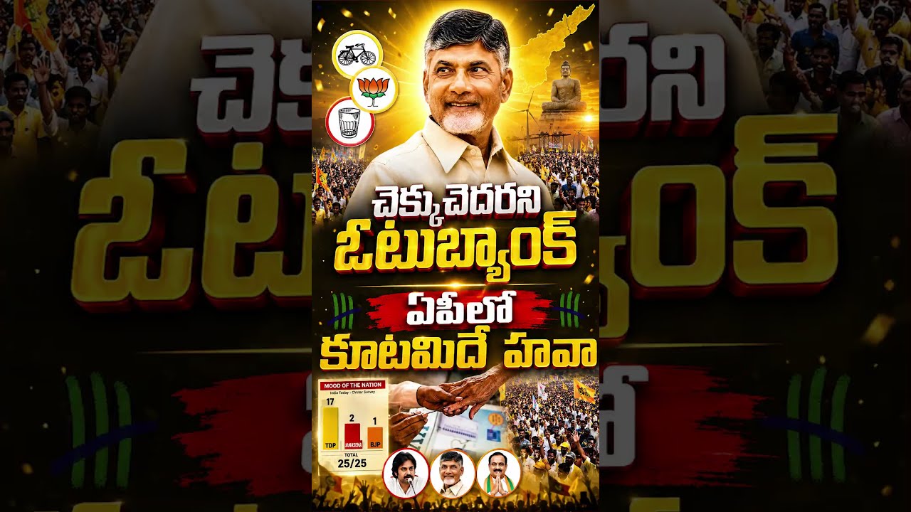 చెక్కు చెదరని ఓటు బ్యాంక్ ఏపీలో కూటమిదే హవా#AndhraPradeshPolitics #MoodOfTheNation #APNDA #TDP