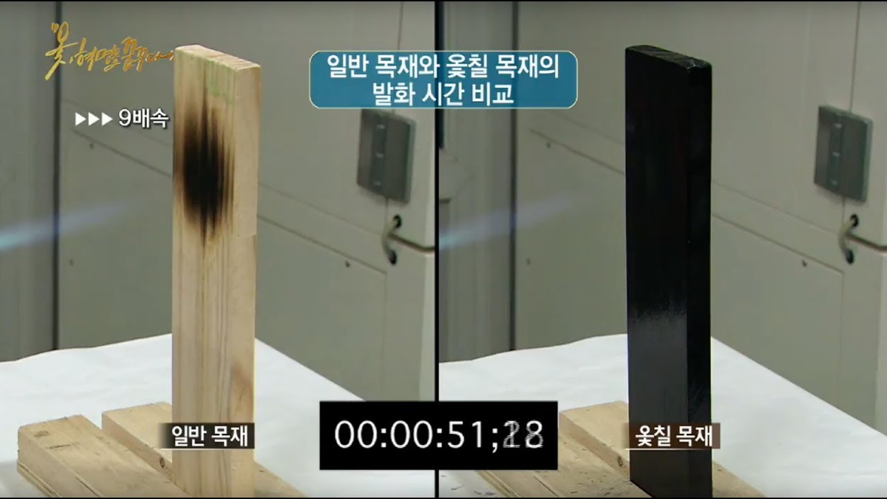 [구채옻칠]  옻칠의 방염효과 - 원주MBC 옻, 혁명을 꿈꾸다 중