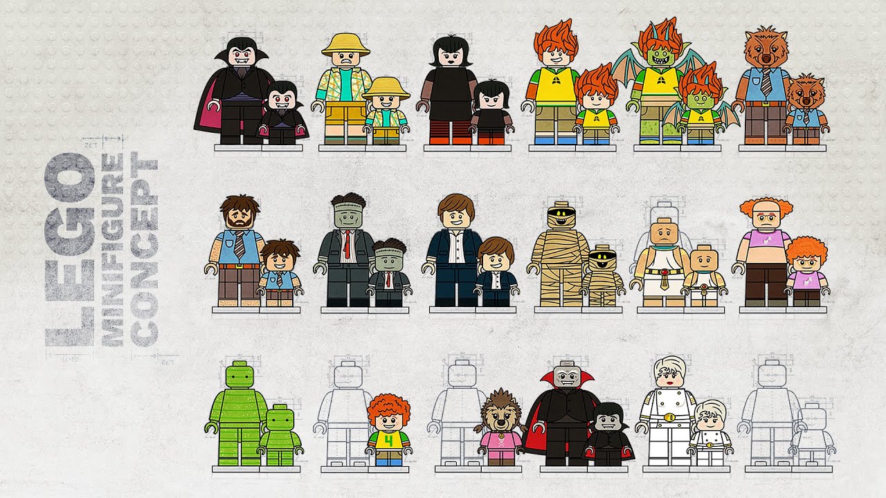 LEGO minifigures concept #hoteltransylvania #lego #minifigure #minifigureslego #coloringbook