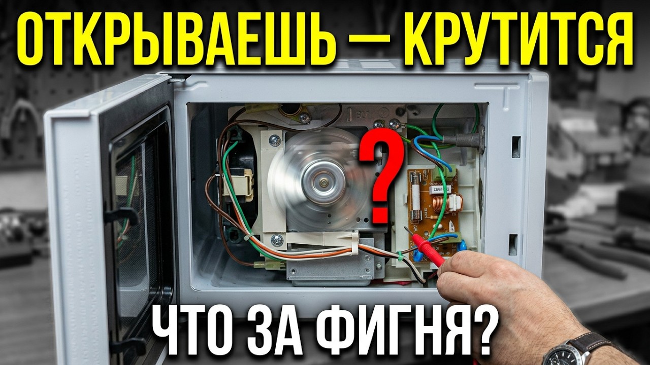 Открываешь микроволновку. Крутится вентилятор