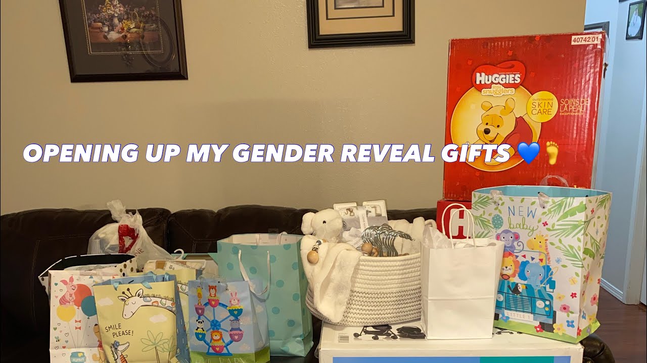 Opening up my gender reveal gifts