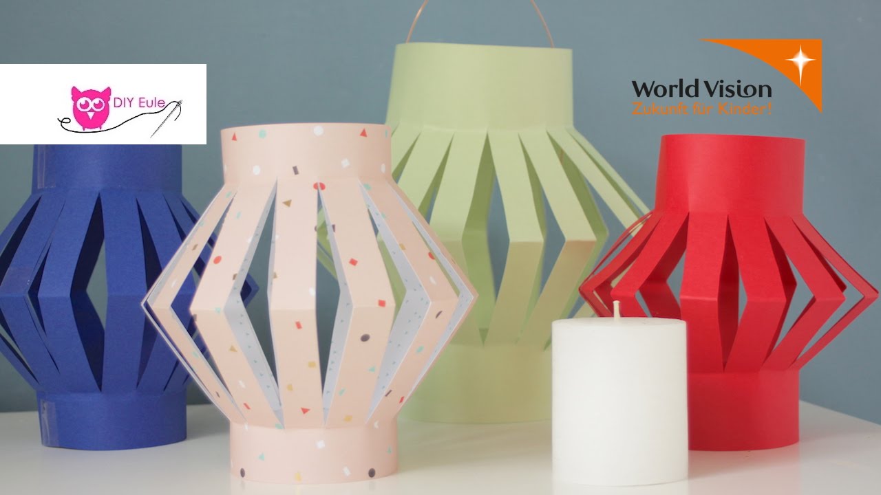 Faltlaterne mit Kindern basteln – DIY Eule
