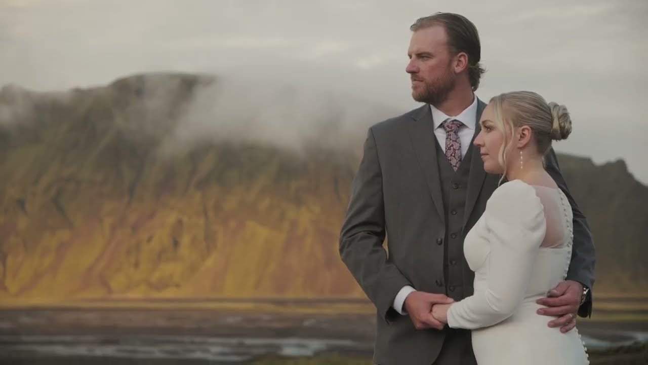 Addison & Taylor | Where Rivers Run Through Green and Black | Elopement in Iceland