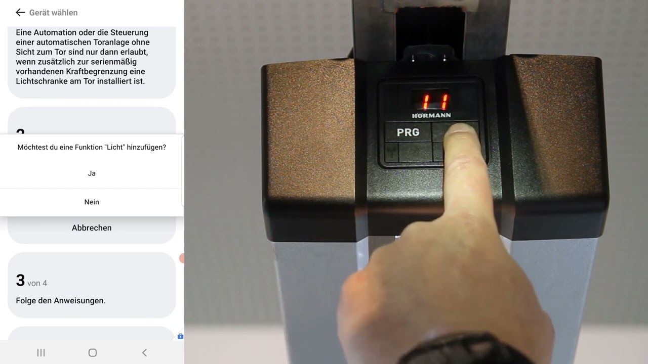 Appairage Hörmann homee brain avec la motorisation SupraMatic 4 depuis un système iOS | Hörmann