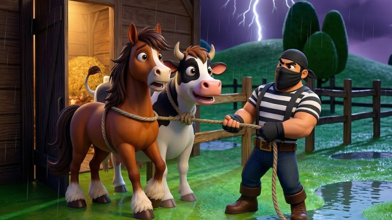 Вор на ферме Старого Макдональда 😱 Все животные пропали! 🐮🐎🚓 Полиция спешит на помощь 👮‍♂️