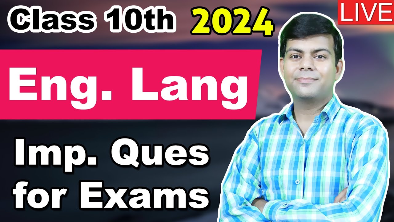 English Language - Important Grammar Questions Live Practice | Class 10th ICSE 2024 Board Exams