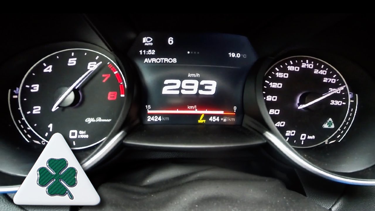 Alfa Romeo Giulia Quadrifoglio QV 510HP ACCELERATION 0-293 km/h Autobahn Test