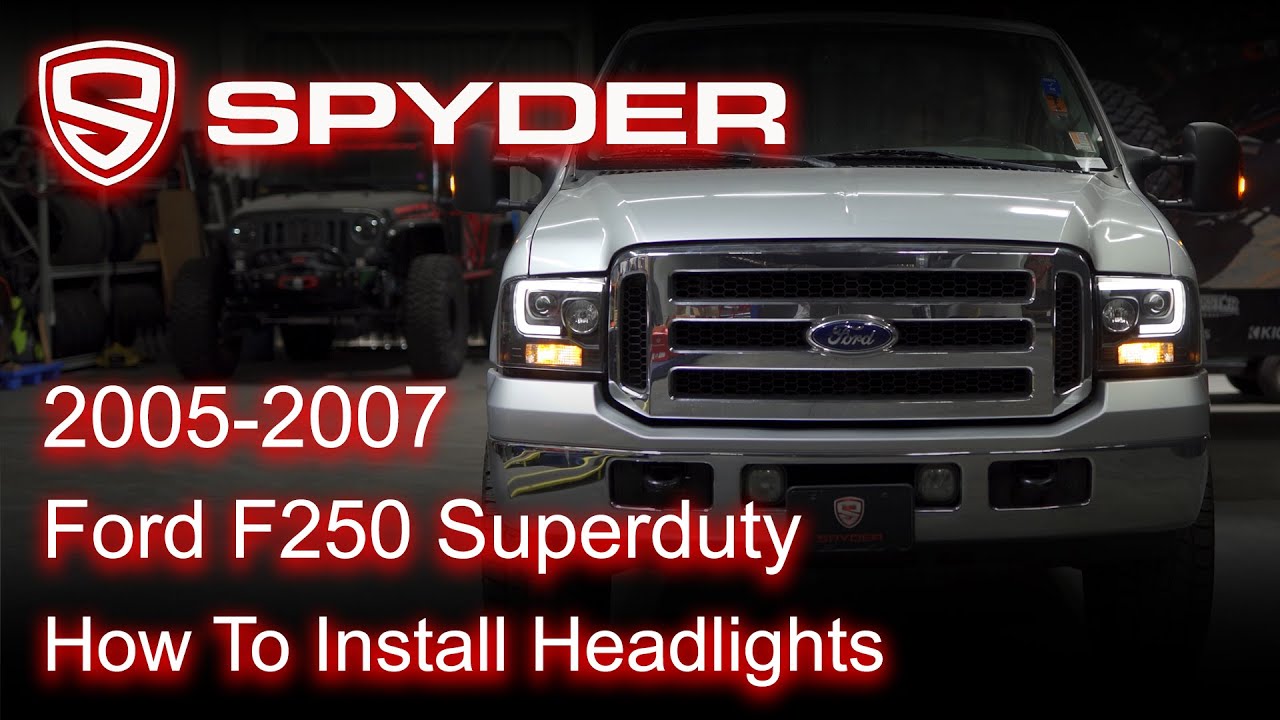 Установка Spyder Auto: фары Ford F250 Superduty 2005-2007 гг.