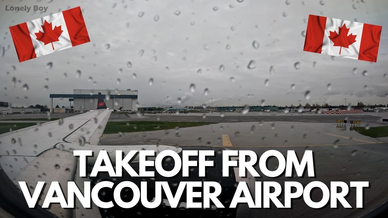 Beautiful Takeoff From Vancouver Airport - Air Canada
