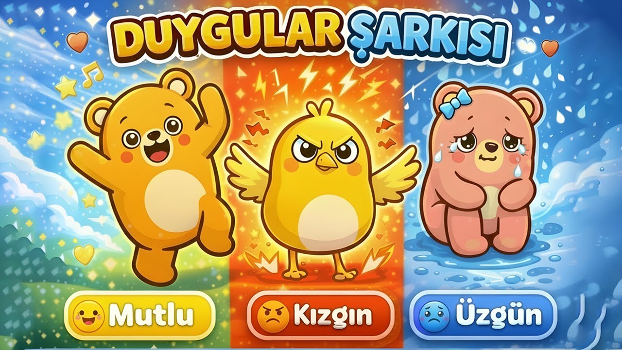 Çocuklar için Duygular Şarkısı 🎶 | Mutlu, Kızgın, Üzgün | Tobi & Lumi