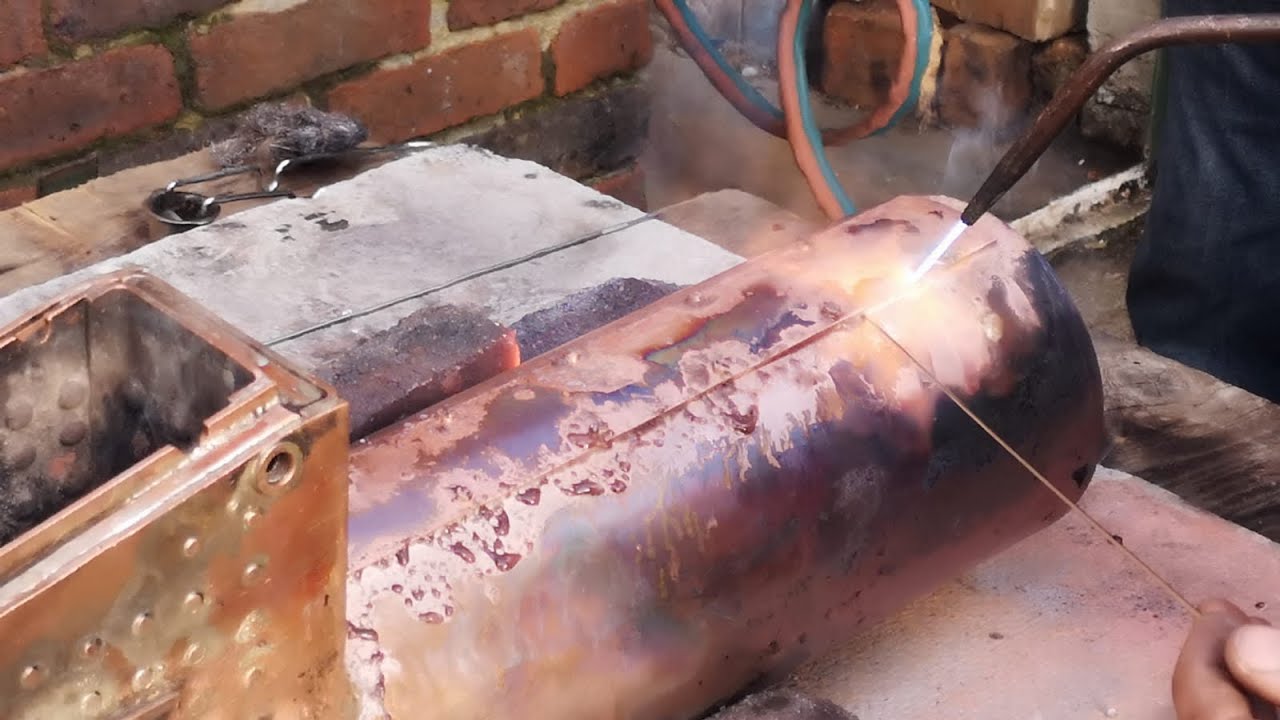 Boiler repairs and an air test of a loco.