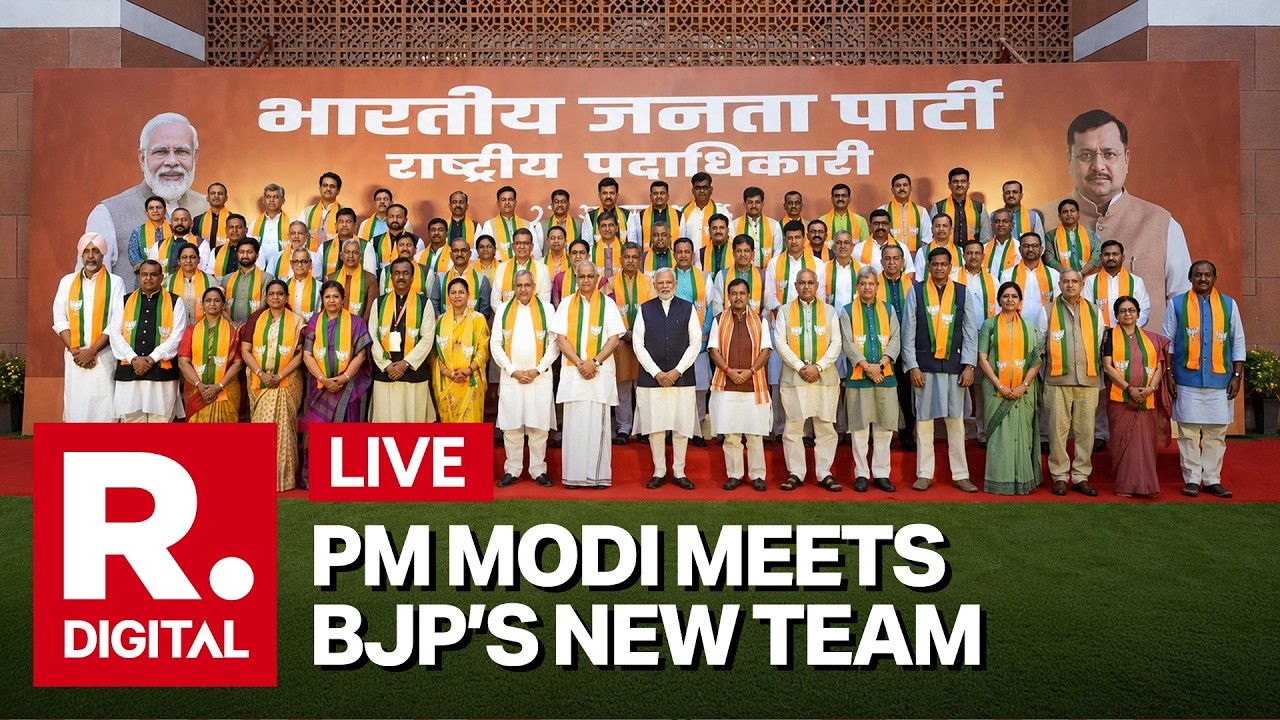 LIVE: PM Modi Meets Nitin Nabin&rsquo;s New BJP National Team at Delhi HQ