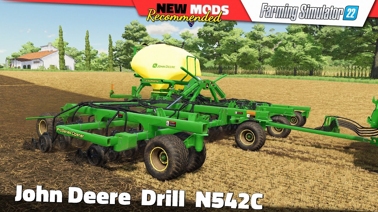 FS22 | John Deere Drill N542C - Farming Simulator 22 New Mods Review 2K60