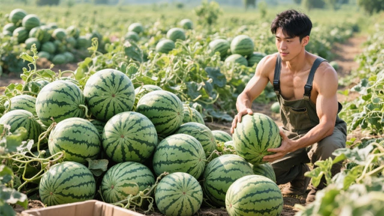 Sweet Summer Bounty: Turning Sun-Ripened Watermelons Into Deliciously Cool Natural Juice