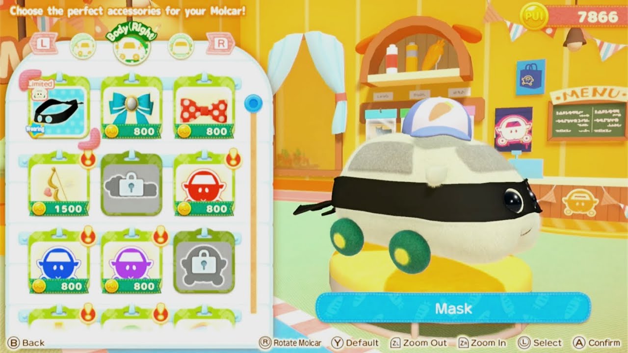 Pui Pui Molcar Let's Molcar Party! - Customization Accessories Molcar Shiromo - Nintendo Switch