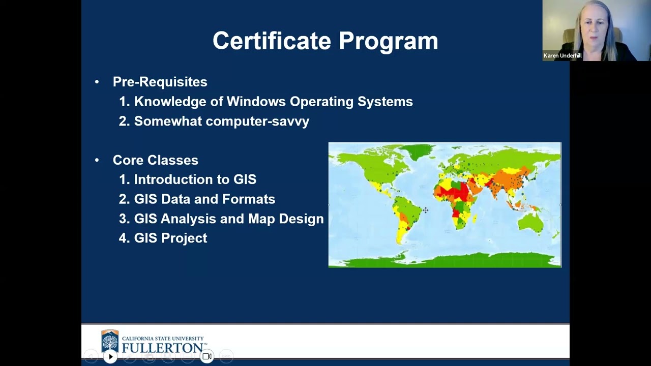 CSUF Geographic Information Systems Certificate Program | Info Session