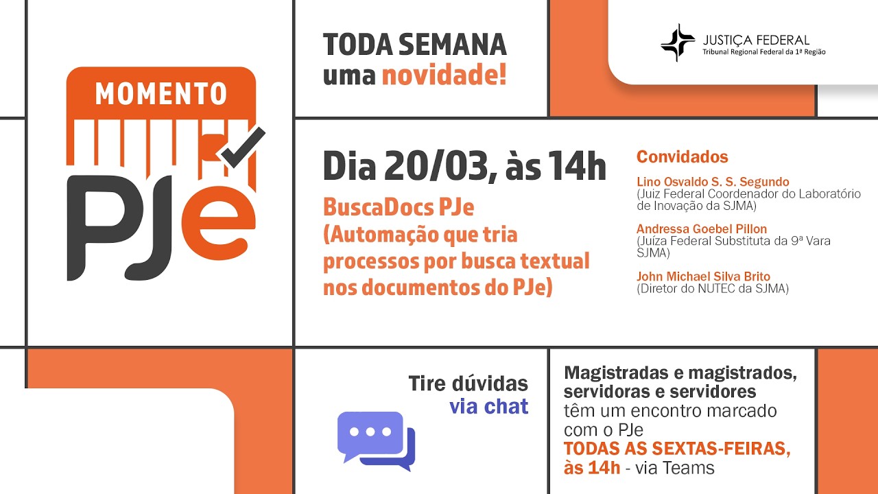 Momento PJe 92 : BuscaDocs PJe  DE 20/03/2026