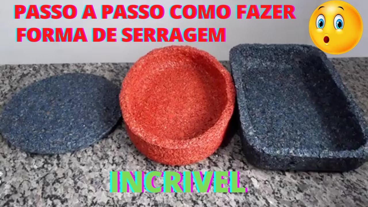 Passo a passo! Como fazer forma de serragem quadrada ou oval.