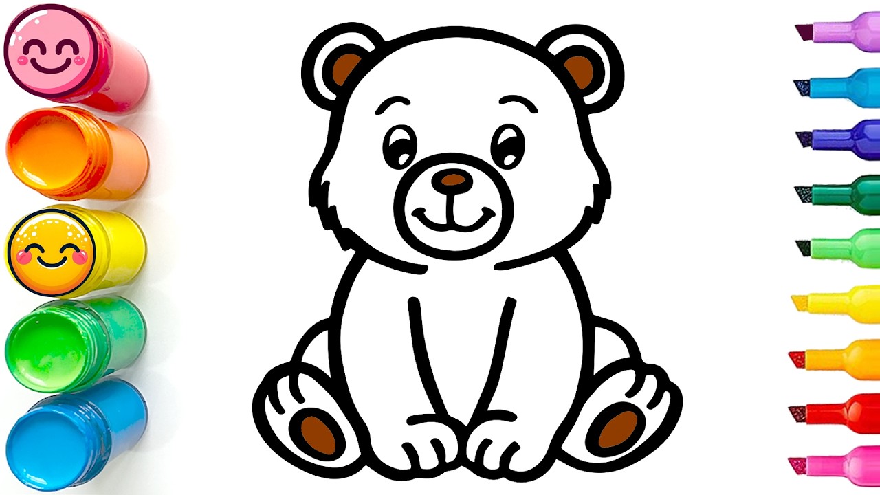 How to Draw a Cute Bear | Easy Step by Step Cartoon Drawing
