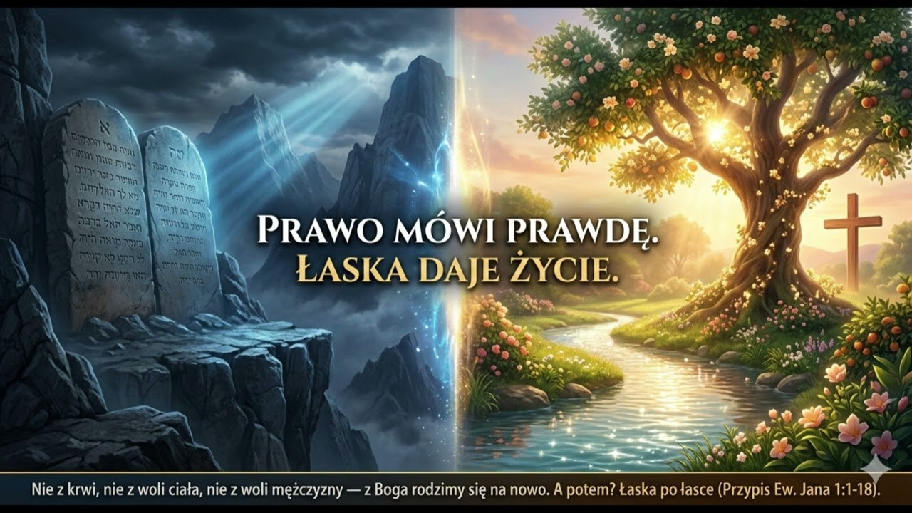 Ew. Jana 1:1-18 - Prawo mówi prawdę;  Łaska daje życie