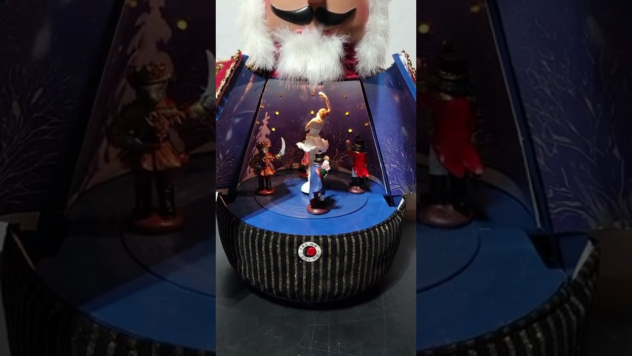 Vintage Nutcracker Suite Ballet Animated Open Door Music and Lighted Decoration