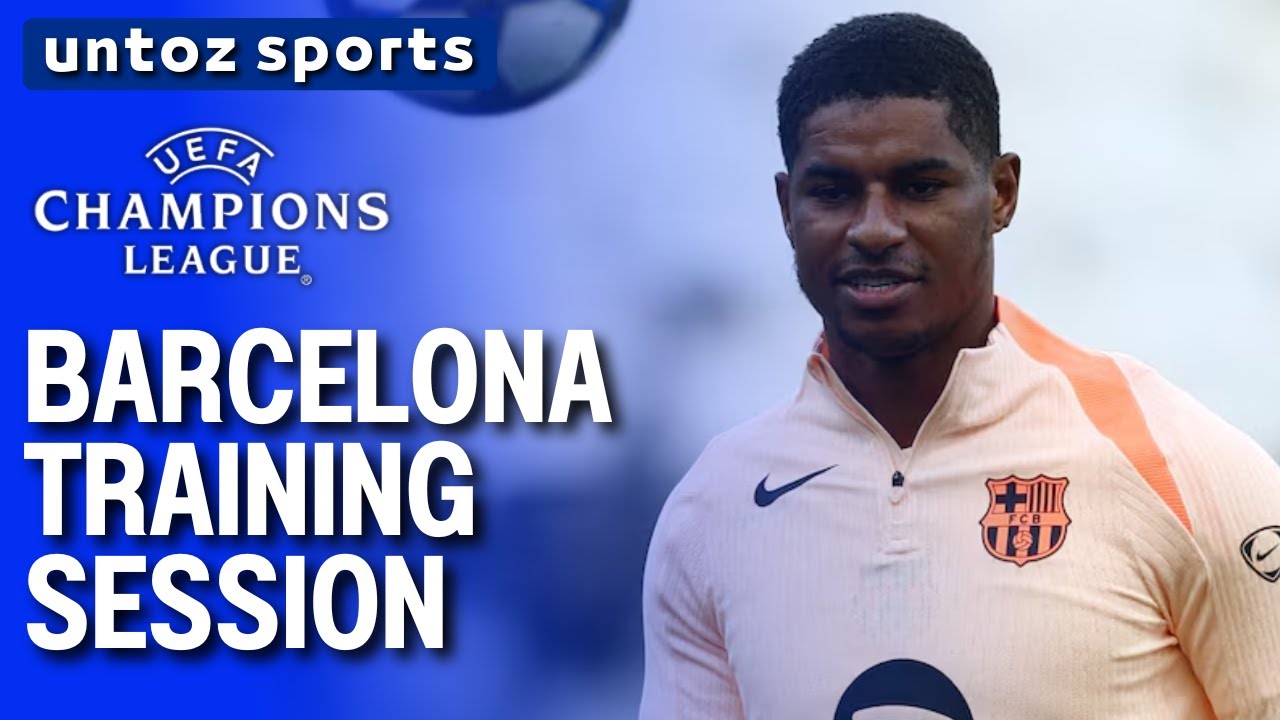 Barcelona Training for UEFA Champions League Match Against Newcastle | Untoz Sports