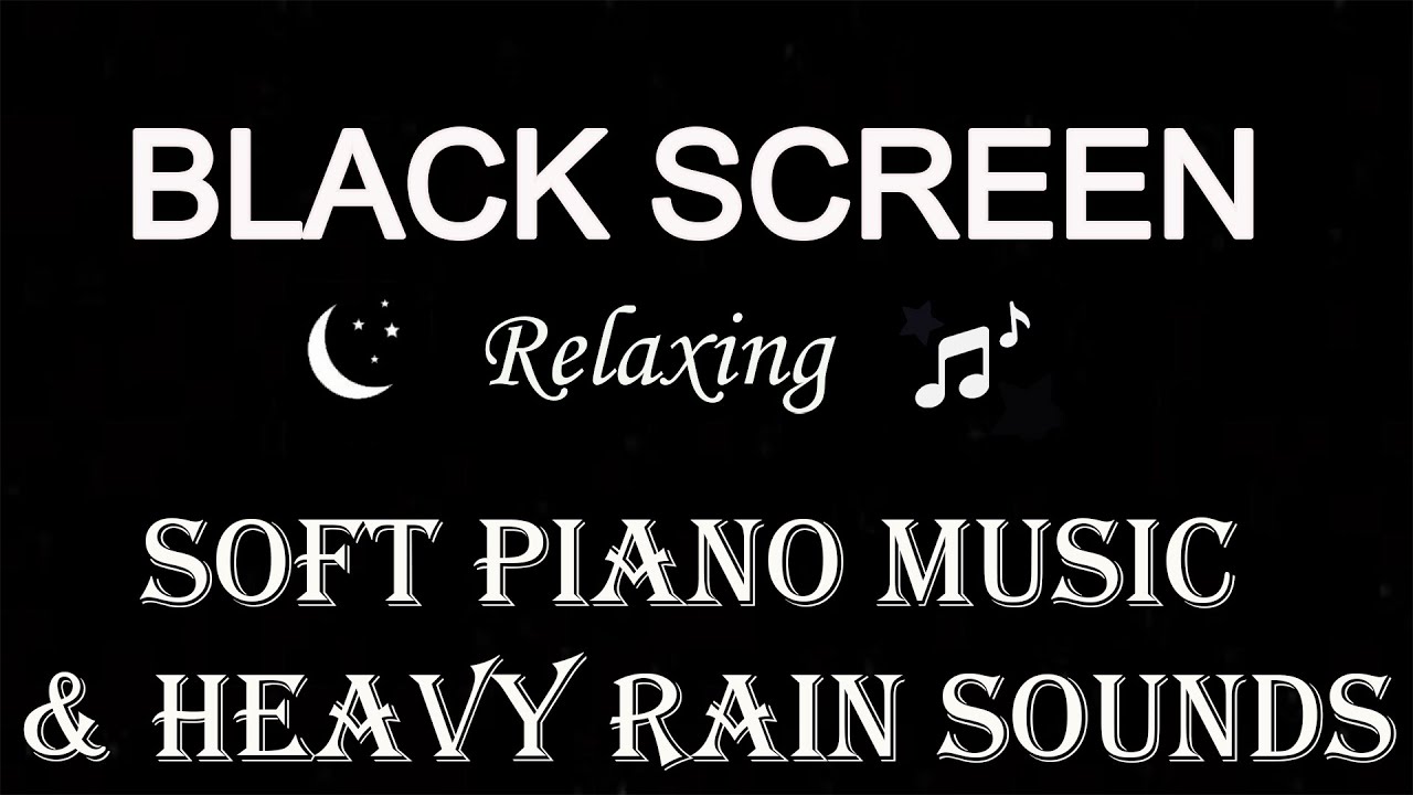Deep Sleep Music - Relaxing Piano Music and Rain Sounds BLACK SCREEN for Sleep, Study,Stress Relief