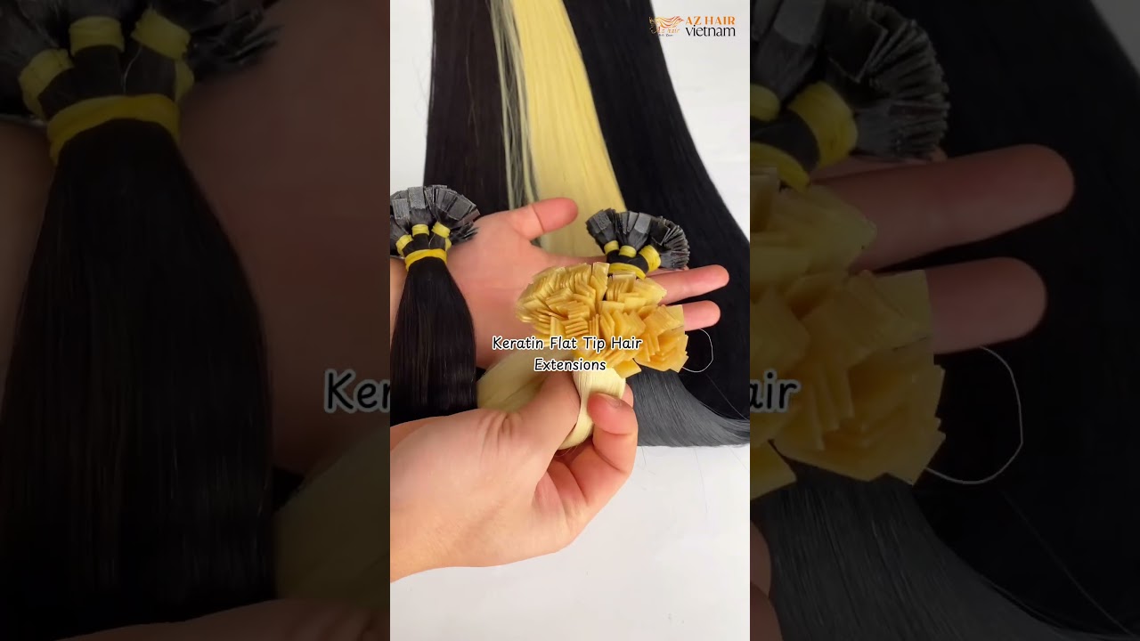 Keratin Flat Tip Hair Extensions From AZ Hair Extensions #shorts