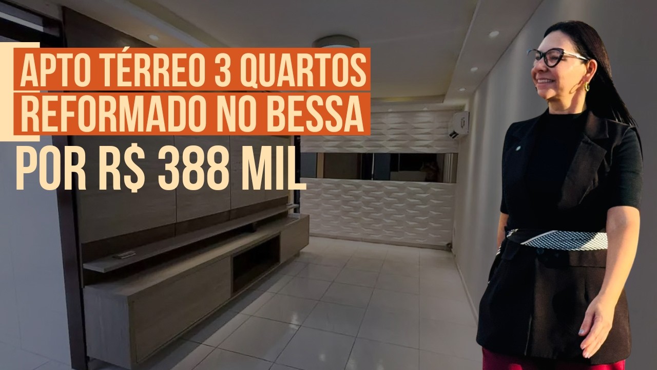 Apartamento em João Pessoa, Bessa, 3 quartos, reformado por R$ 388 Mil