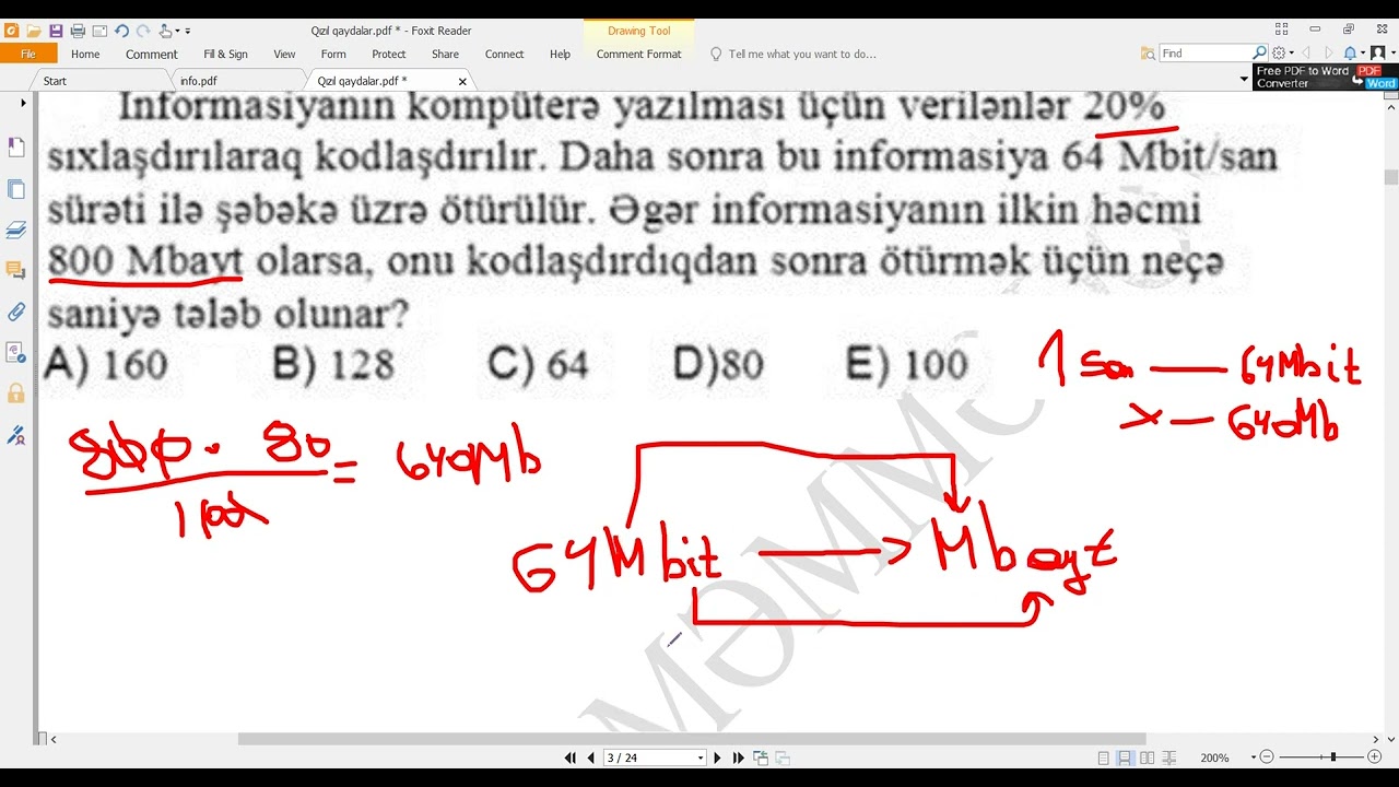 İNFORMATİKA | CANLI DƏRS🔴 2022 QƏBUL TİPLİ TEST İZAHLARI 2022| ORXAN MƏMMƏDOV