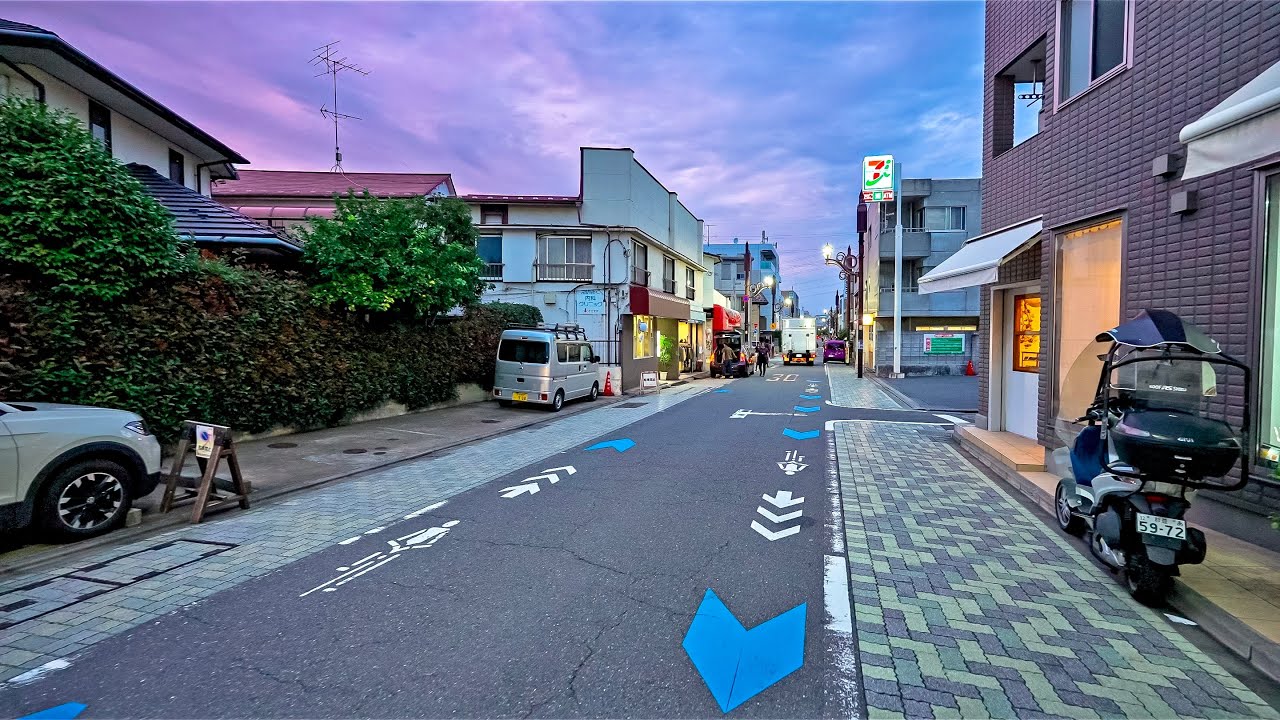 Suburban Tokyo, Sunset to Night Walk: Eifukucho to Nakano-fujimicho • 4K HDR