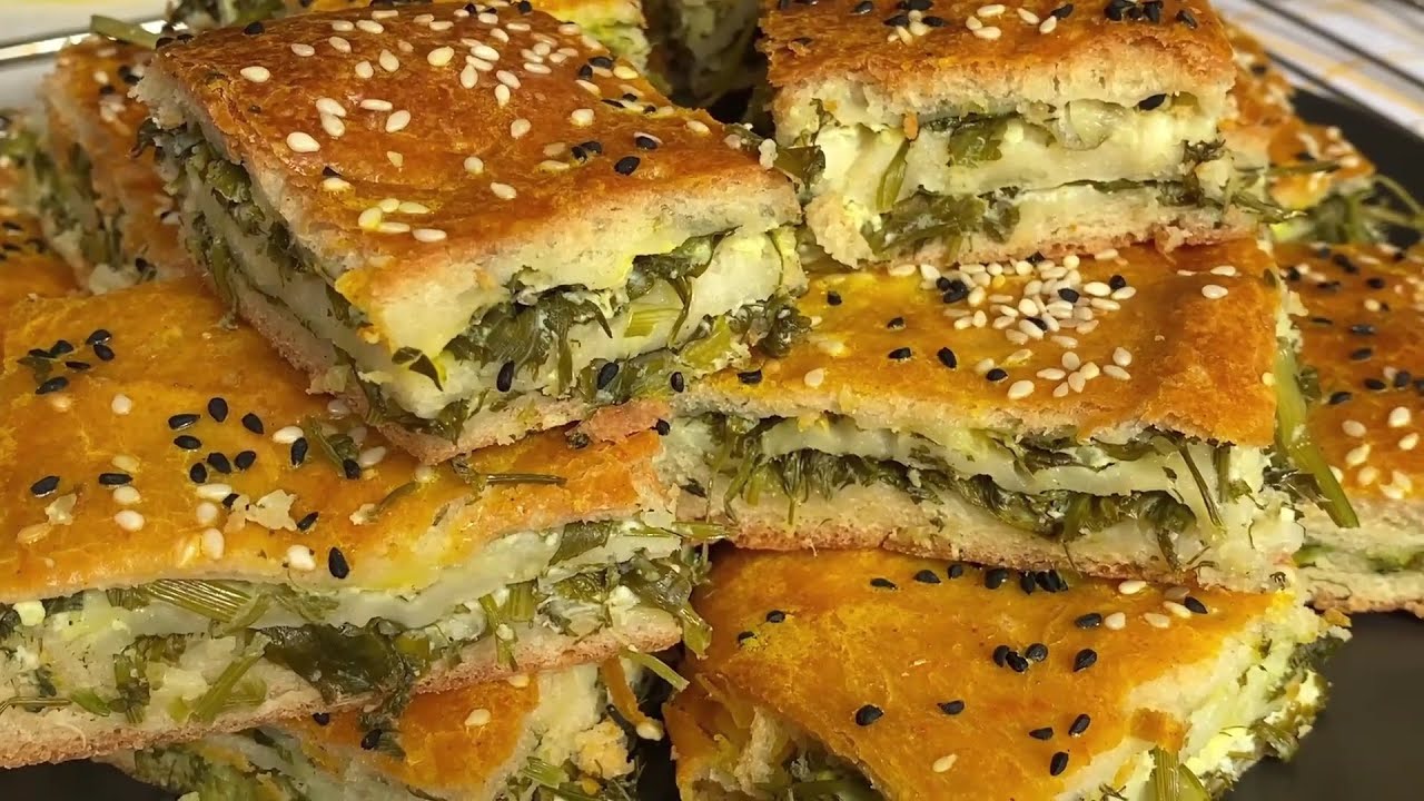 Турецкий бёрек с сыром и с зеленью. Turkish borek with cheese and herbs. #бёрекссыромизеленью