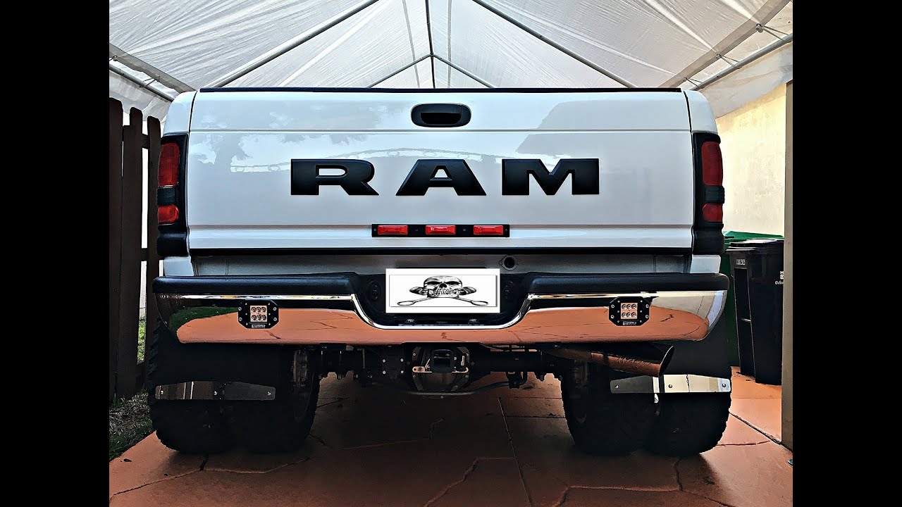 How To Customize Dodge Ram 1994-2002 Part 9:  Rear Bumper: LED Flush Mounted Auxiliary Lights