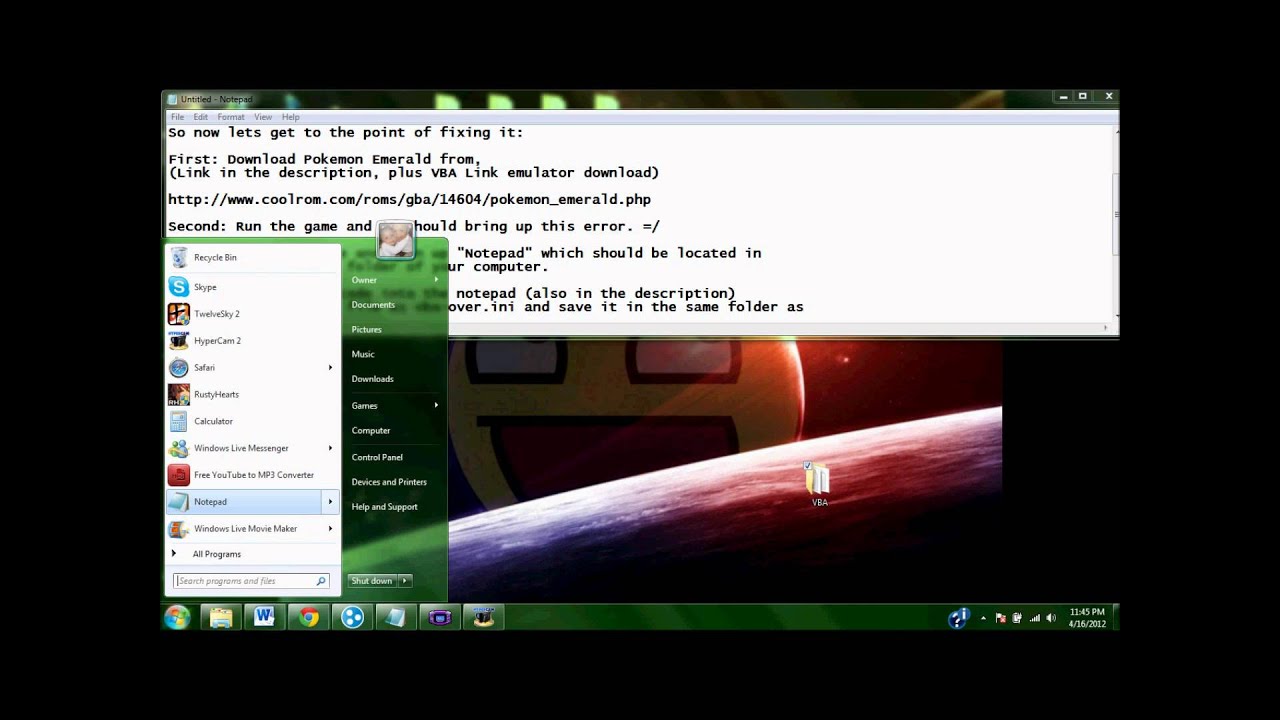 Pokemon Emerald Error Fix Walkthrough