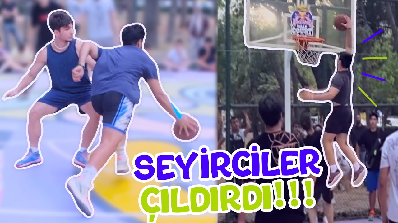 MAÇI İZLEYENLER SAHAYA ATLADI !! ORTALIK KARIŞTI ! 4v4 sokak  basketbolu