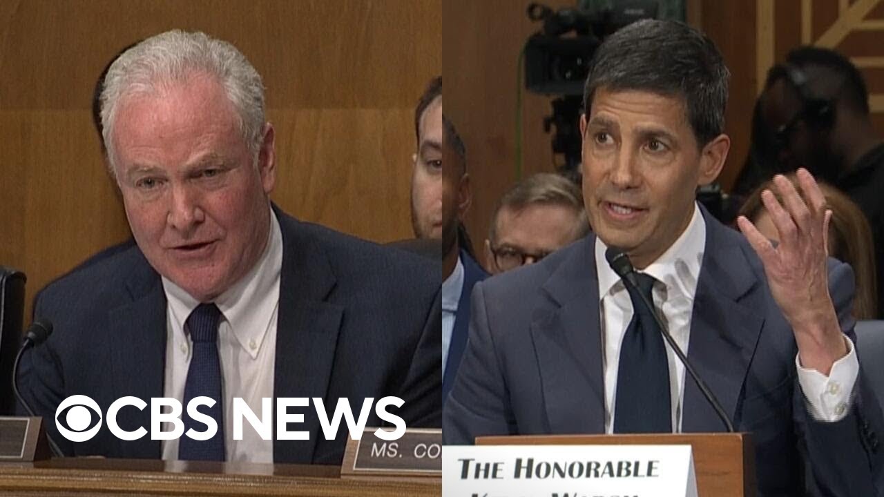 Watch: Van Hollen questions Kevin Warsh on his shifting stance on interest rates