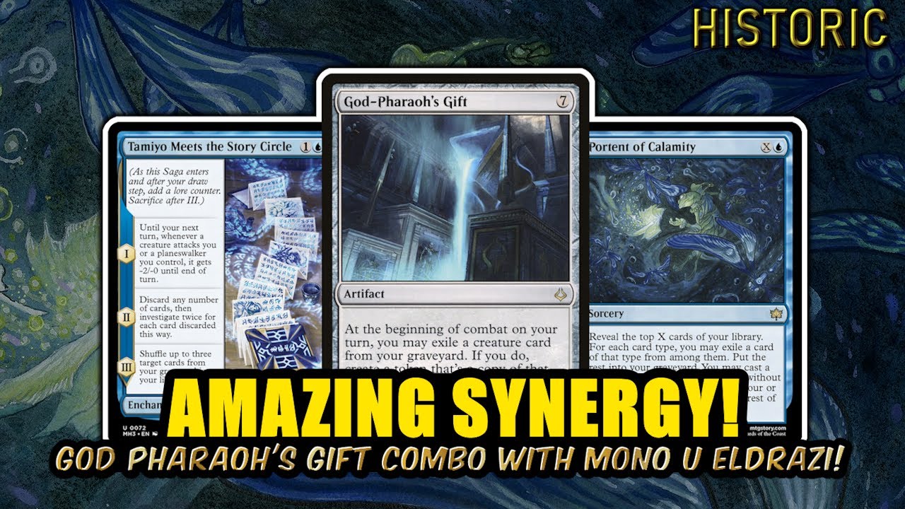 God Pharaoh's Gift, Too Synergistic in Mono Blue Eldrazi! | Historic BO3 Ranked | MTG Arena