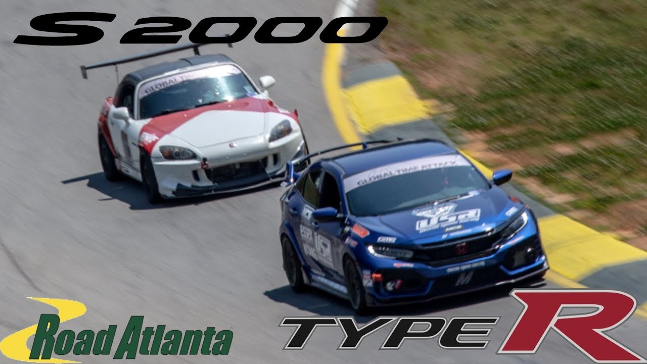 S2000 AP2 VS Civic Type R FK8! Road Atlanta Track Battle!