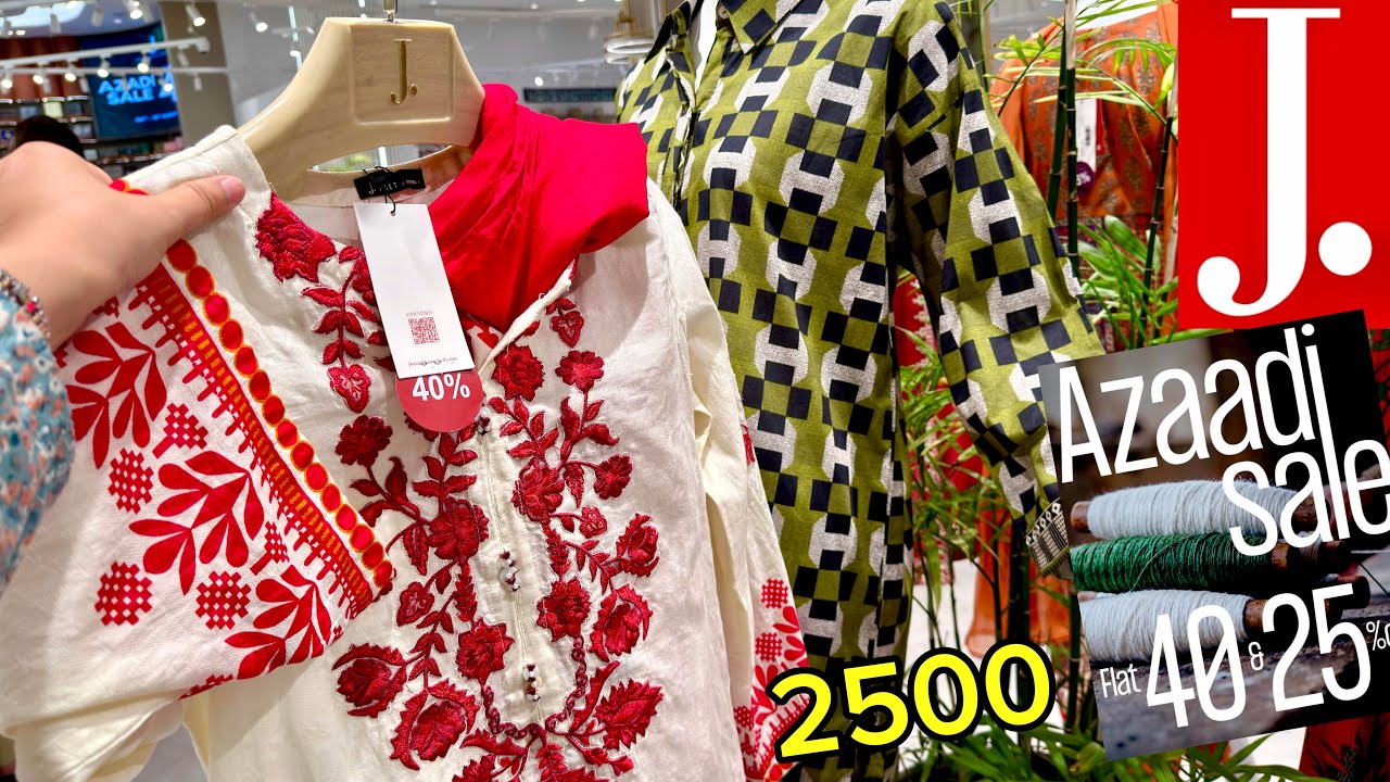 J. Super Azaadi Sale 2026🔥J. Flat 40% 25% Off Sale💕j. Summer Sale 2026 