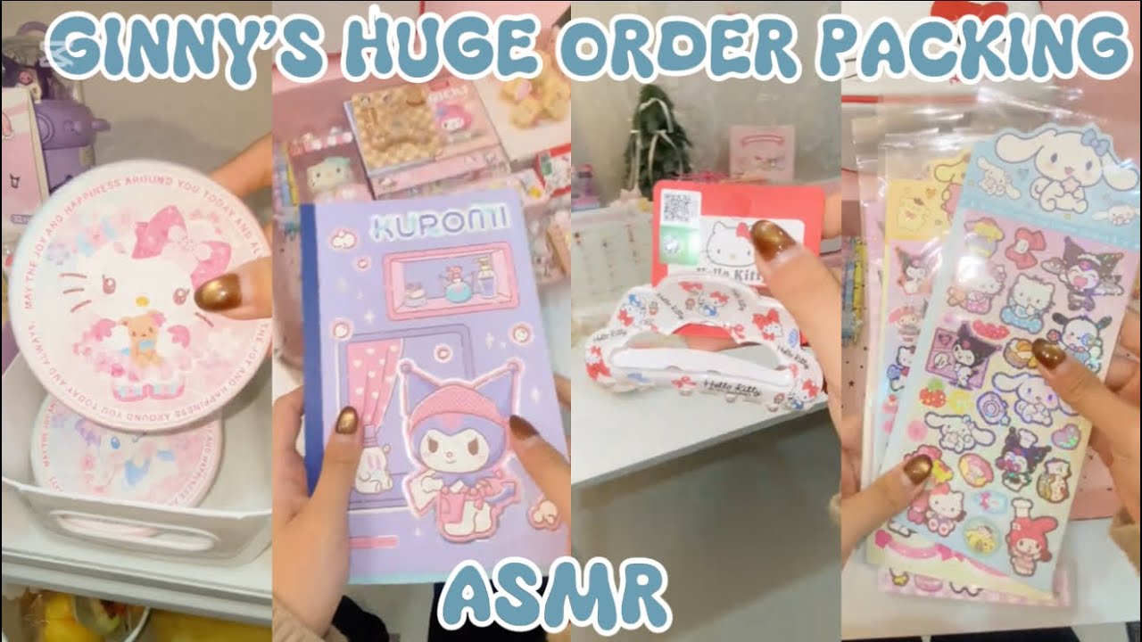 GINNY’S HUGE ORDER PACKING 😻✨(THREE SCOOPS ORDER 💗)(ASMR)||SMALL BUSINESS 