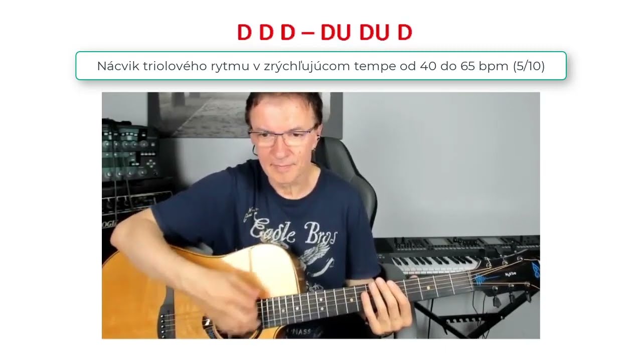 Nácvik triolového rytmu v z rýchľujúcom tempe 40-65 bpm (7/10)