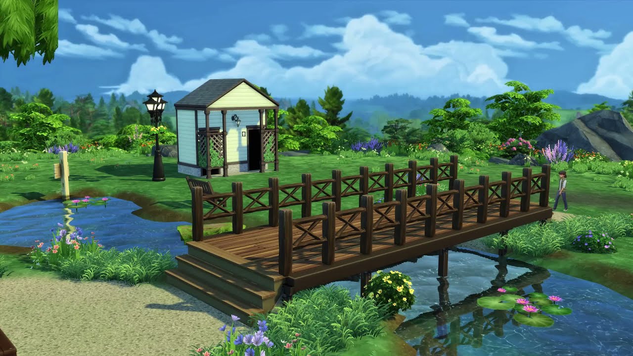 Sims 4 | Building a Bridge over a Pond | Tutorial