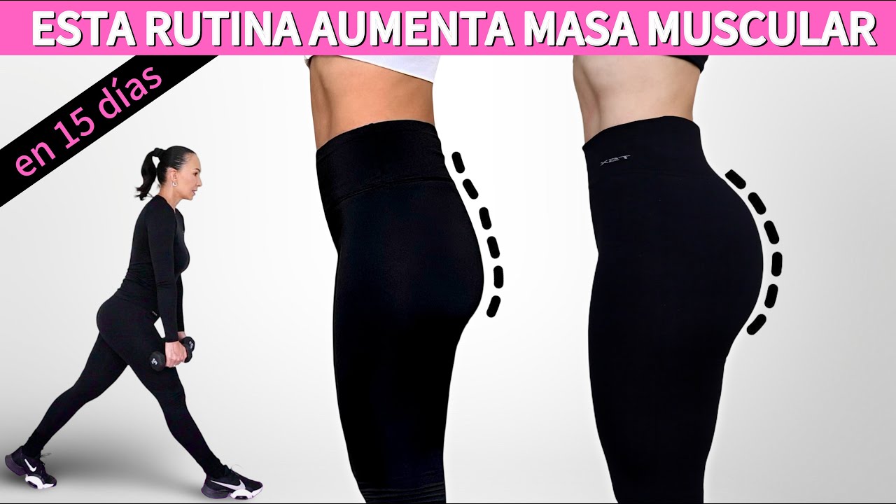 Ejercicios para aumentar masa muscular en  PIERNAS Y GLÚTEOS con mancuernas en 15 días | Nayla Vlogs