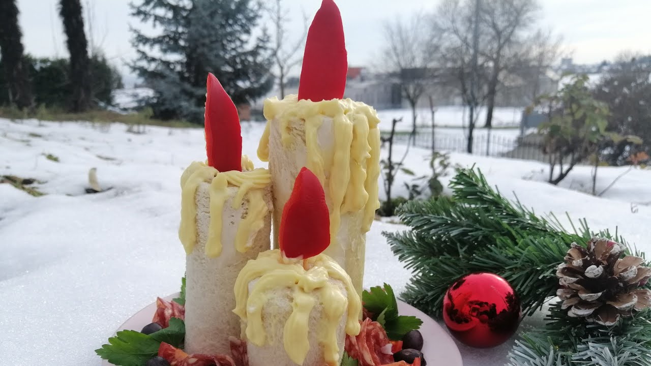 СОЛЕНЫЕ РОЖДЕСТВЕНСКИЕ СВЕЧИ !!! Итальянская закуска !!! 🎅
